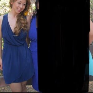 Navy Sequin Crossback Sleeveless Dress Womens